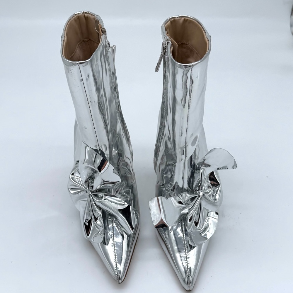 Sam Edelman Silver ESMAE STILETTO ANKLE BOOTIE - Picture 3 of 8